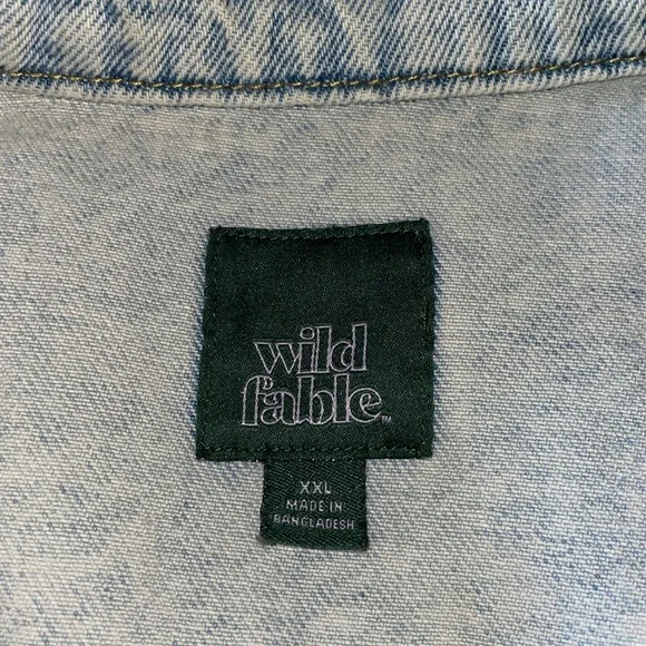 NWOT Wild Fable Blue Jean Jacket Classic Trucker Style.  Size XXL. - Picture 5 of 6